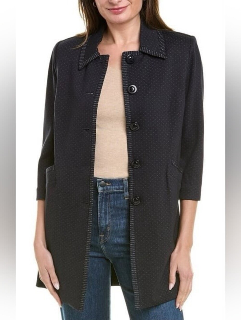 Cabi 5658 Navy Carriage Jacket Coat - Size XS